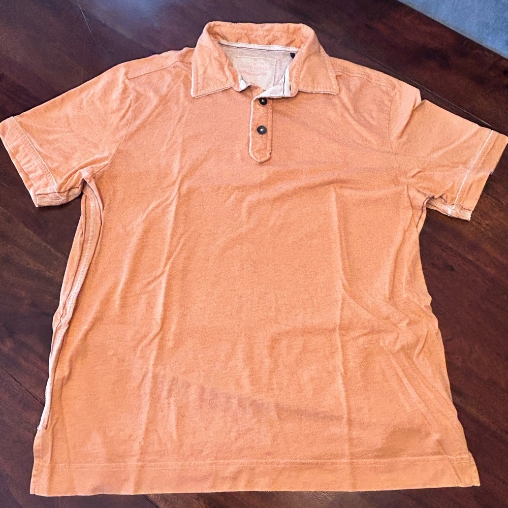 Tommy Bahama Polo M Salmon/  Peach/ Orange 100% Cotton Pullover